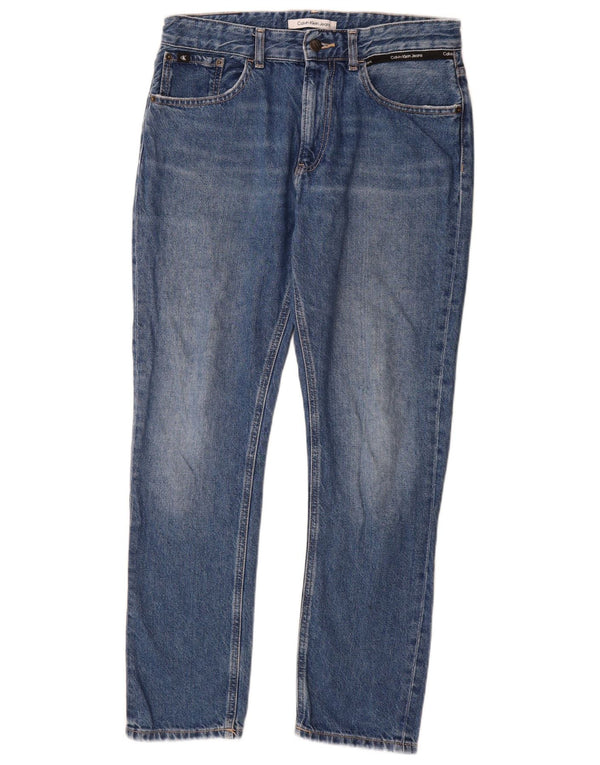 Blugi slim pentru baieti Calvin Klein 15-16 ani W30 L29 albastru bumbac
