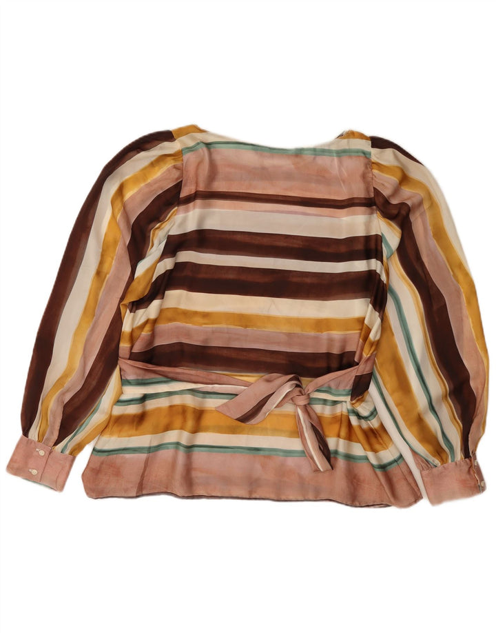Bluză cu mânecă lungă pentru femei Zara UK 12 Medium, multicoloră, cu dungi