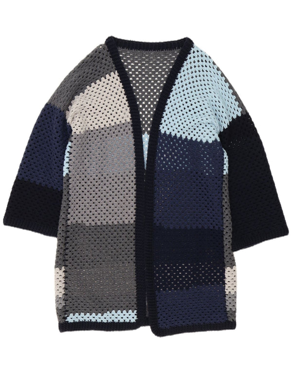 Pulover Cardigan Vintage pentru femei cu mâneci 3/4 UK 16 mare, multicolor
