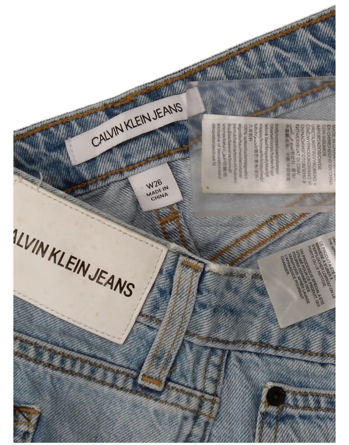 CALVIN KLEIN JEANS Fusta de denim cu talie joasa pentru femei W26 Bumbac albastru mic