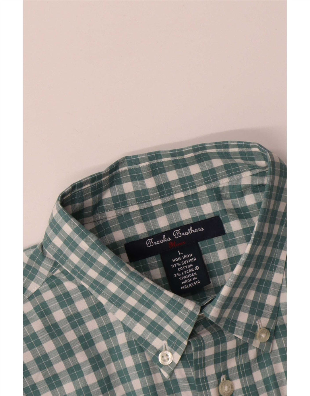 Cămașă pentru bărbați Brooks Brothers, bumbac cu carouri verzi mari