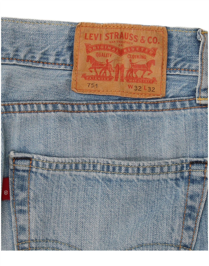 Blugi drepti pentru bărbați Levi's 751 W32 L32 Bumbac albastru