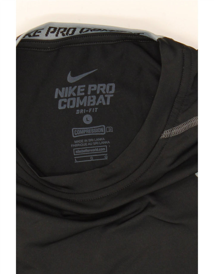 Tricou grafic NIKE Dri Fit pentru bărbați Top mare negru