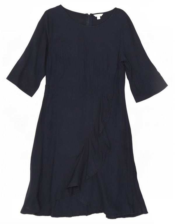 Rochie asimetrică pentru femei Monsoon cu mâneci 3/4 UK 16, mare, in albastru marin