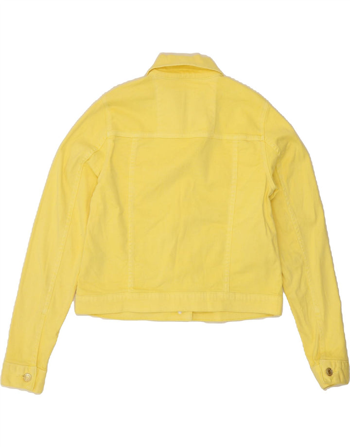 MICHAEL KORS Womens Crop Denim Jacket UK 10 Small Yellow Cotton Vintage Michael Kors and Second-Hand Michael Kors from Messina Hembry 