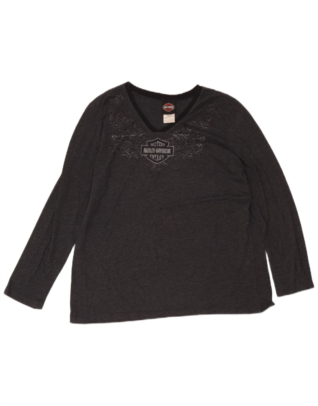 Top pentru femei Harley Davidson cu mânecă lungă UK 20 2XL bumbac gri