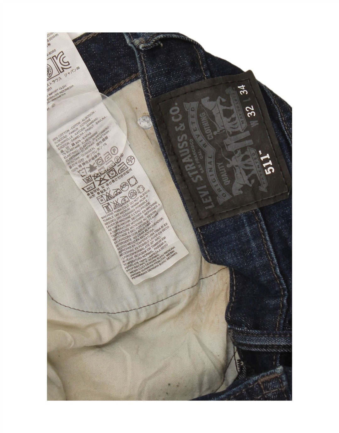 Blugi Levi's 511 Slim pentru bărbați W32 L30 Bumbac albastru