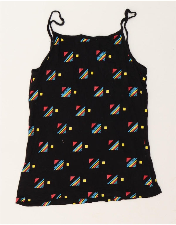 Top cu camis grafic pentru femei Billabong UK 10 Small Black Geometric Modal