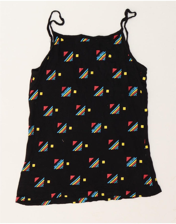 Top cu camis grafic pentru femei Billabong UK 10 Small Black Geometric Modal