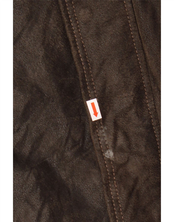 Jachetă din piele pentru bărbați Blackthorn IT 48 din piele maro medie