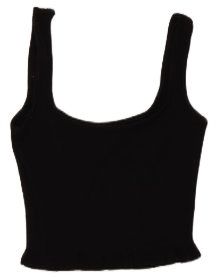 Crop Top pentru femei Zara UK 8 Small Black Viscose
