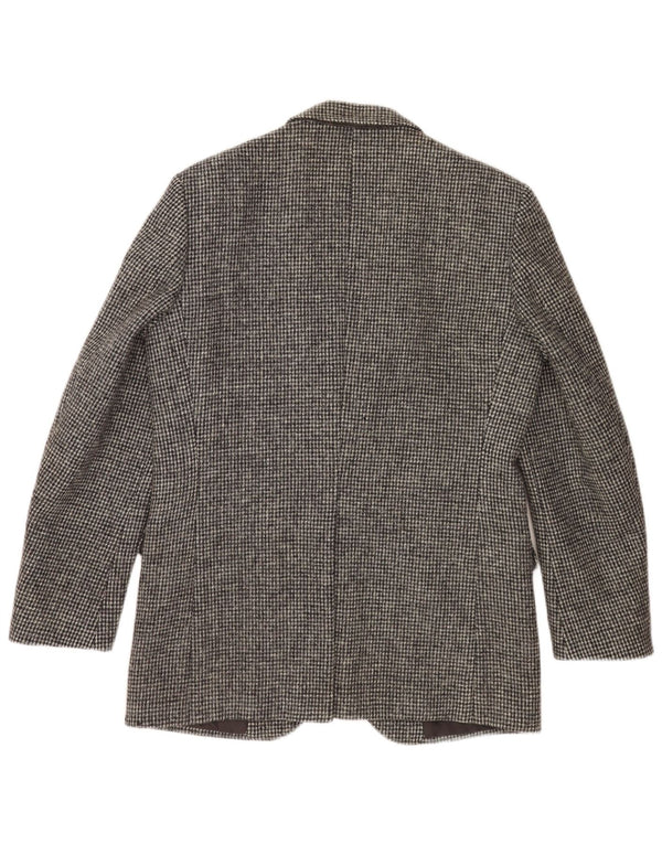 Jachetă pentru bărbați Harris Tweed cu 2 nasturi, UK 38, gri mediu, carouri
