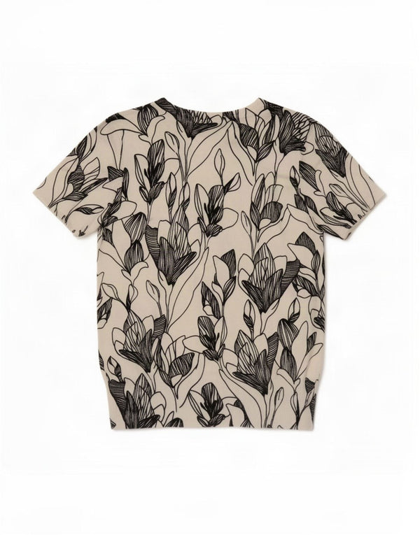 Cardigan cu mânecă scurtă pentru femei Marks & Spencer UK 12 Medium White Floral