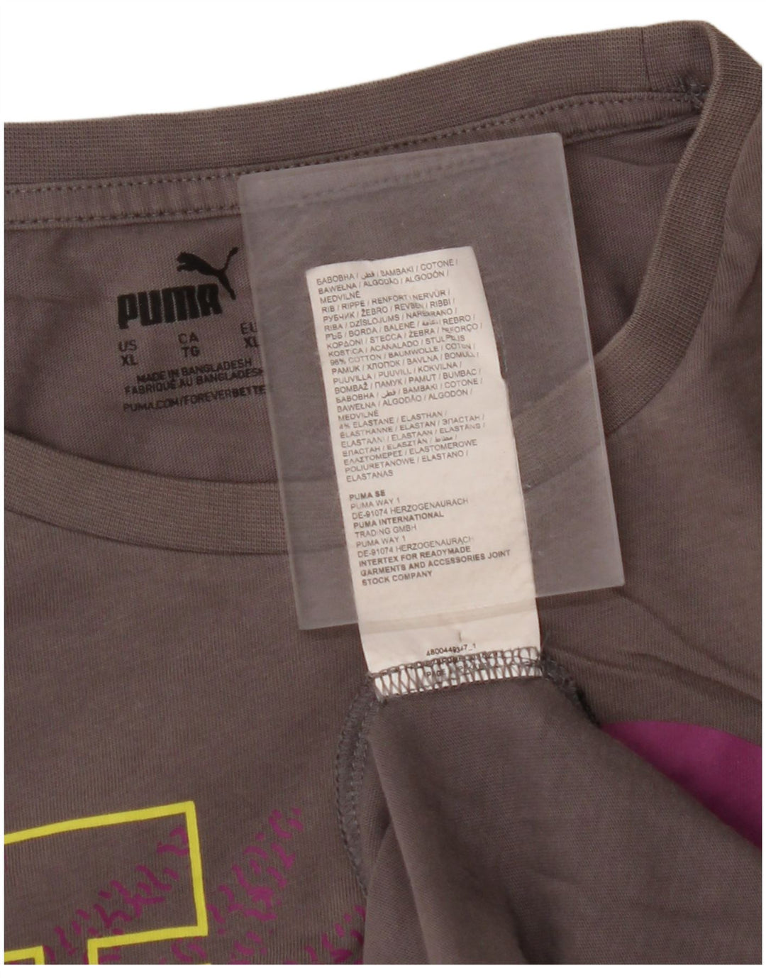 Tricou grafic PUMA pentru bărbați Top XL bumbac gri