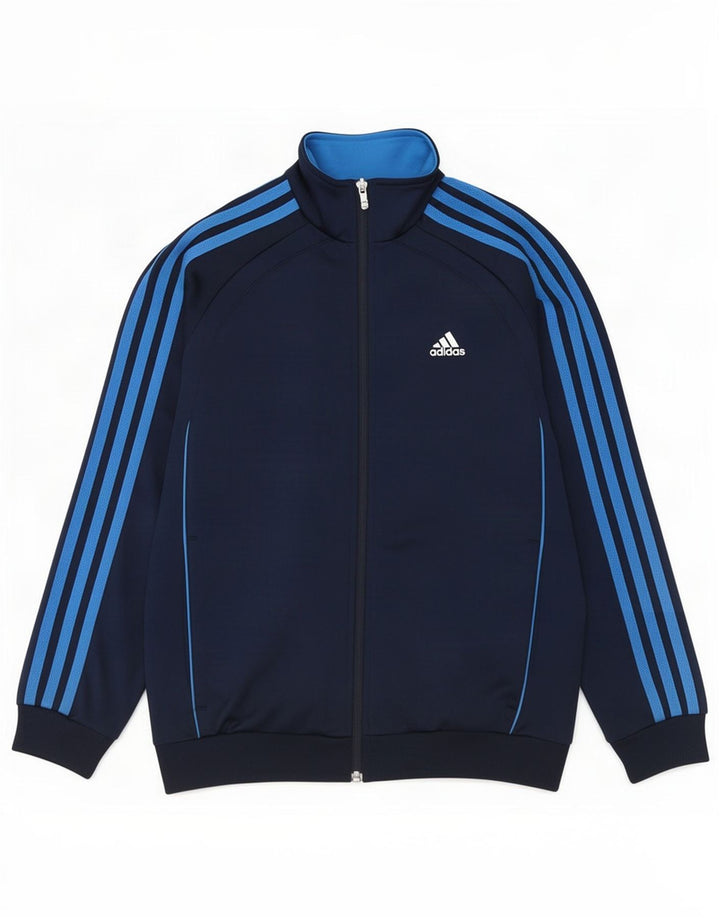Jachetă de top pentru trening Adidas băieți 11-12 ani poliester bleumarin