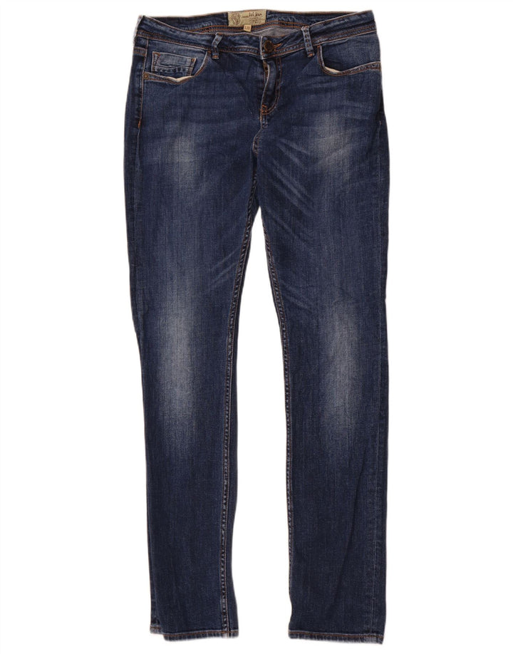 Fat Face Blugi subțiri pentru femei UK 12 Medium W30 L30 Albastru