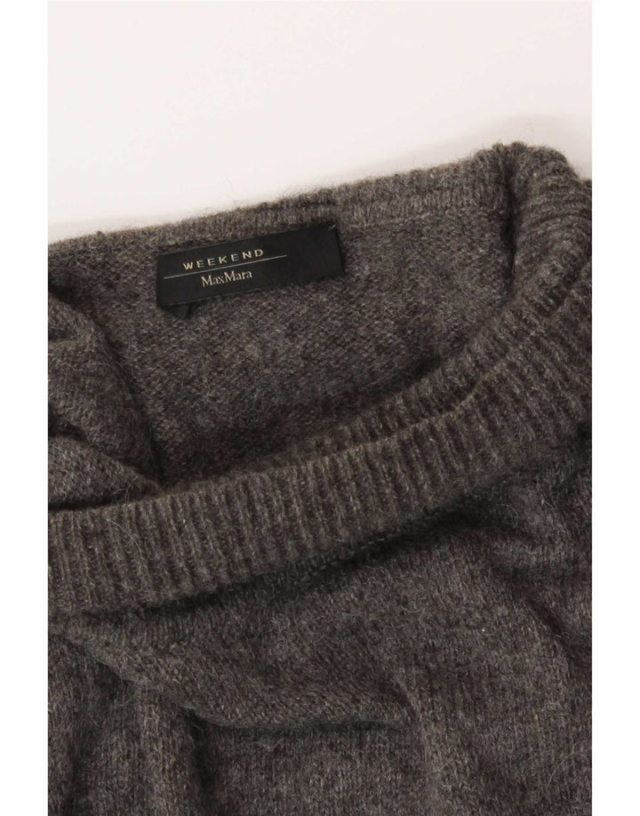 Max Mara Pulover pentru femei de weekend cu gât rulat UK 18 XL Lână de alpaca gri