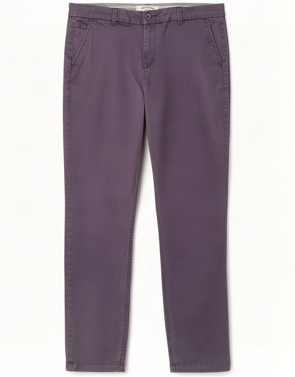 Fat Face Womens Slim Chino Pantaloni Marea Britanie 14 Large W34 L28 Bleumarin Bumbac