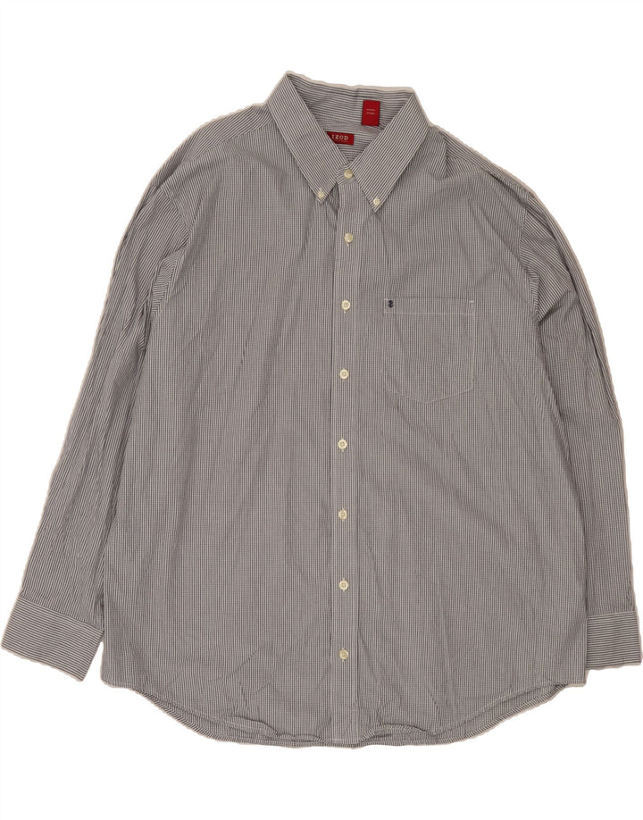 IZOD Mens Shirt 2XL Grey Check Cotton Vintage Izod and Second-Hand Izod from Messina Hembry 
