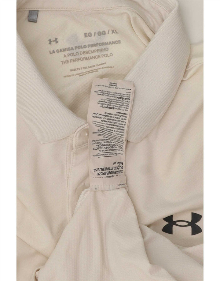 Tricou polo pentru bărbați Under Armour XL, poliester alb