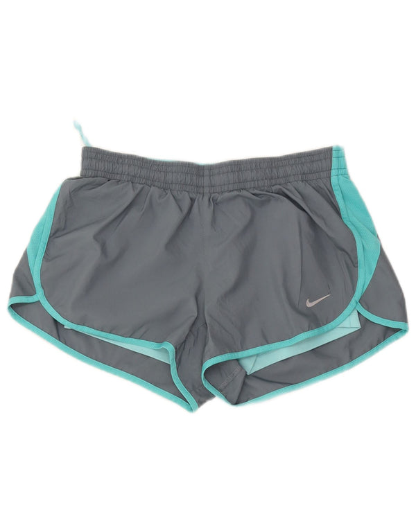 Pantaloni scurți sport Adidas Dri Fit pentru femei UK 14 Medium Gri Colorblock