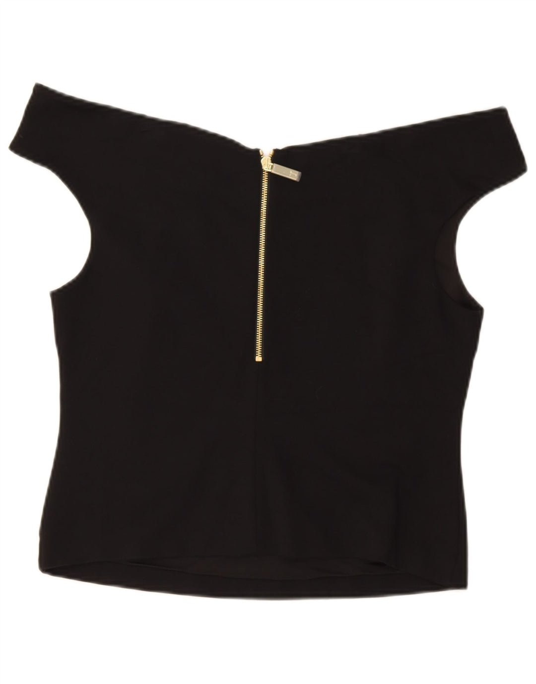 Top pentru femei Ted Baker, cu umeri tăiați, mărimea 5 XL, viscoză neagră