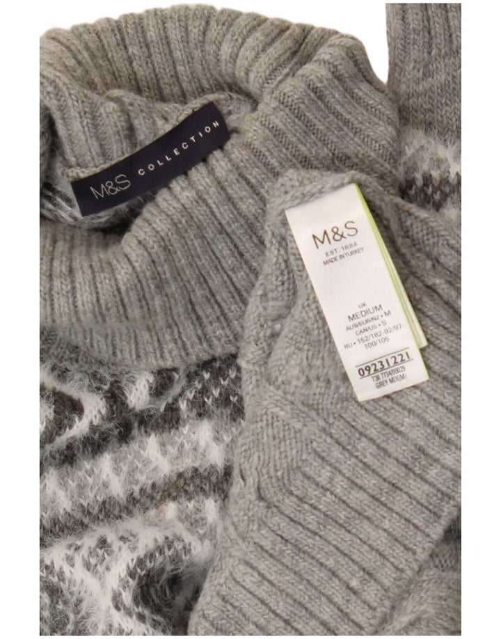 Marks & Spencer Pulover cu gât rulat pentru femei UK 14 Gri mediu