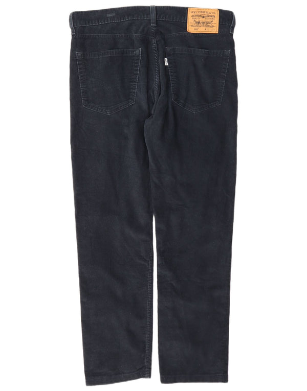 Pantaloni drepti din velur 505 Levi's pentru bărbați W33 L28, bumbac bleumarin