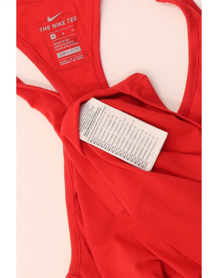 Vestă Nike Dri Fit pentru femei UK 12 Poliester roșu mediu