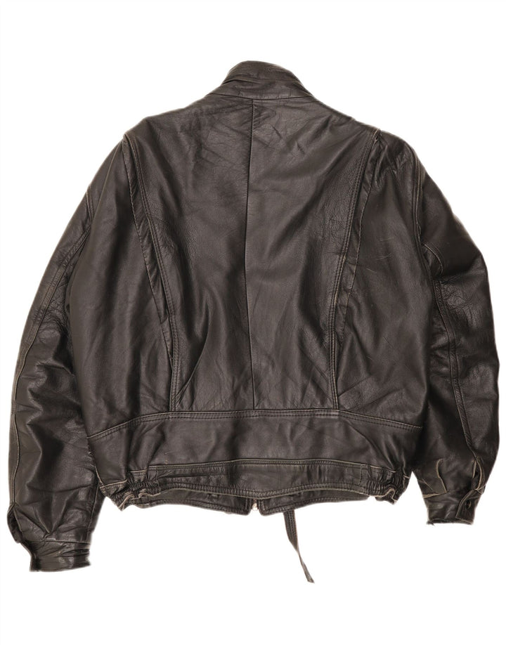 Jachetă de piele vintage pentru bărbați UK 42 XL roșu