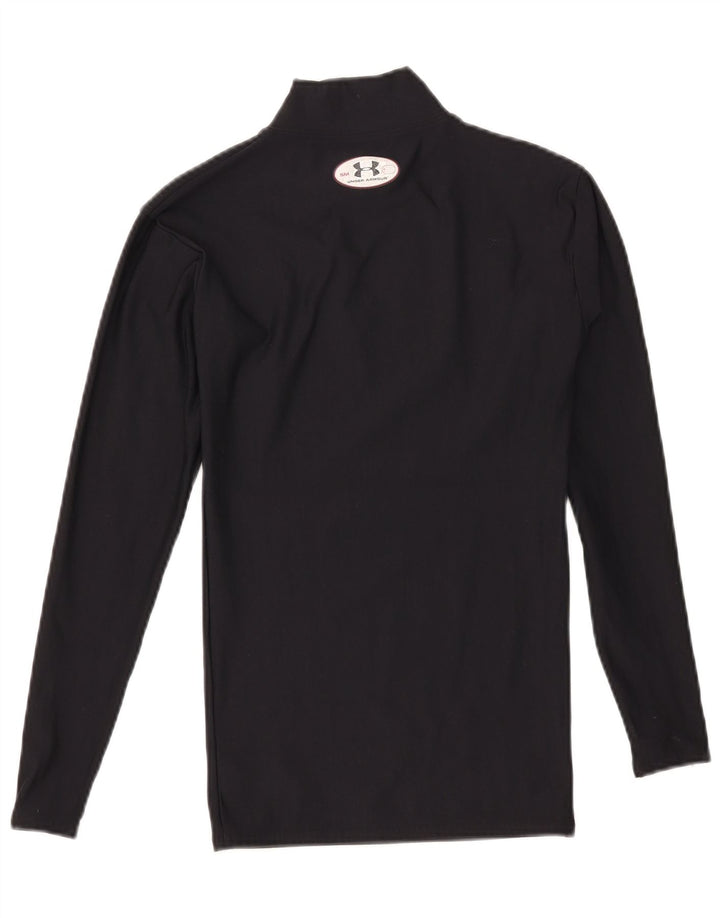 Under Armour Cold Gear Top cu mânecă lungă pentru bărbați, poliester negru mic