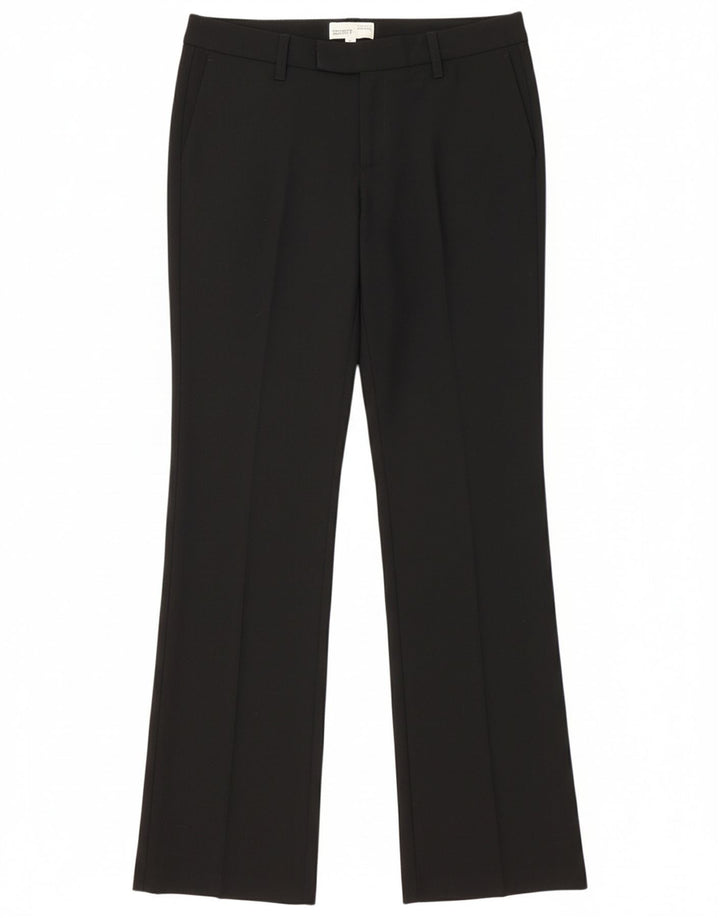 ESPRIT Womens Straight Suit Trousers UK 14 Large W34 L35 Black Polyester