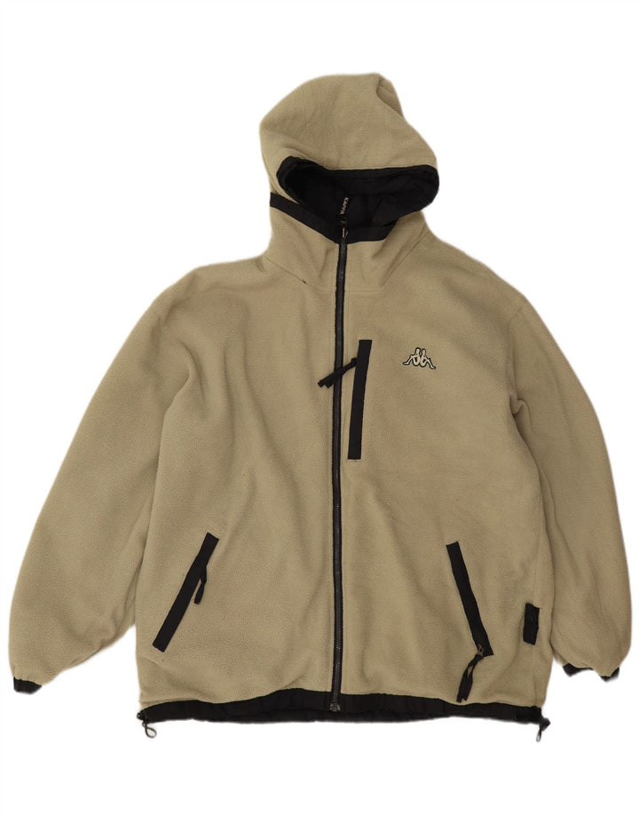 Jachetă de vânt reversibilă cu glugă pentru bărbați Kappa UK 36 Poliester negru mic