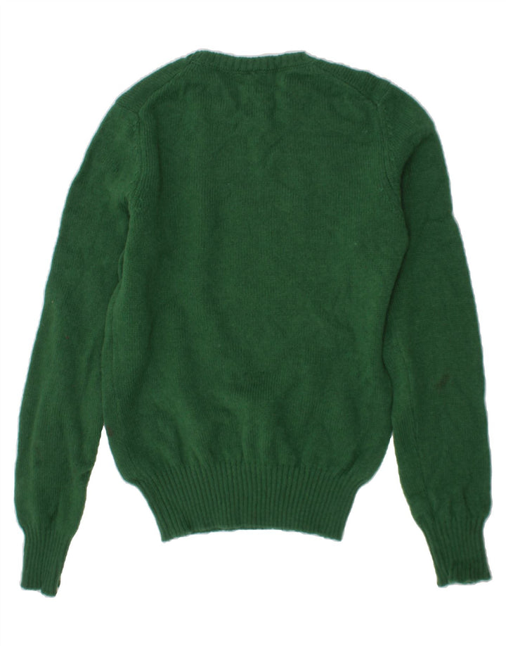 BENETTON Boys Crew Neck Jumper Sweater 12-13 Years Green Vintage Benetton and Second-Hand Benetton from Messina Hembry 