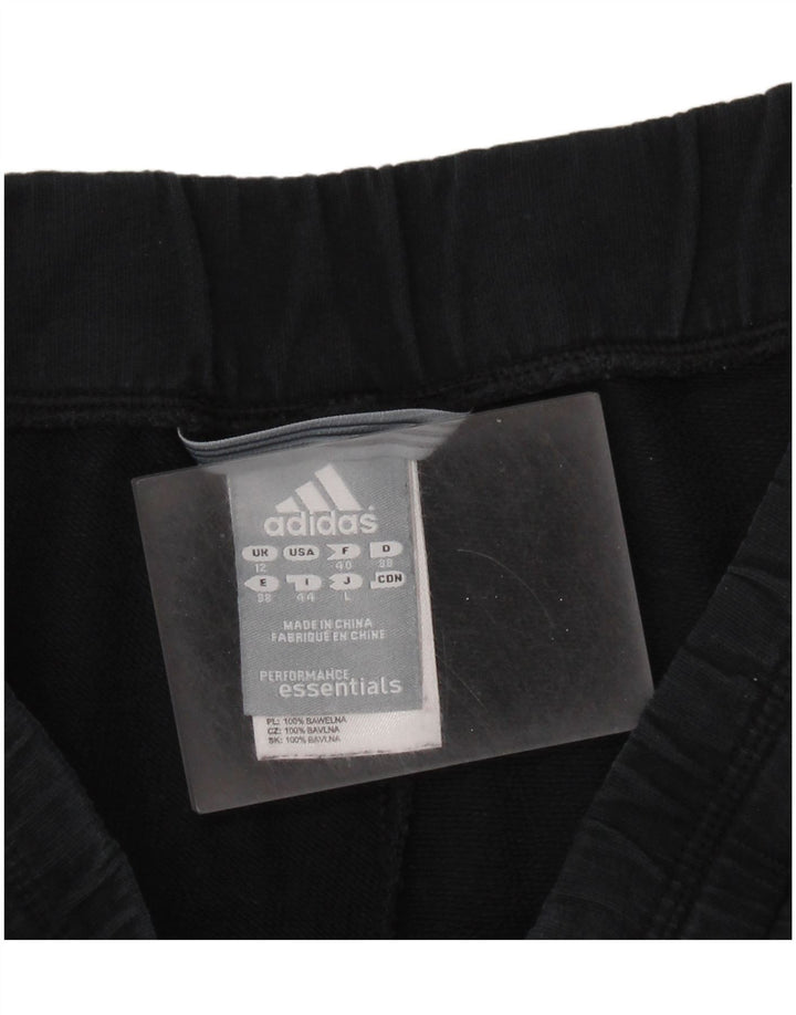 Pantaloni de trening ADIDAS pentru femei UK 12, bumbac mediu negru