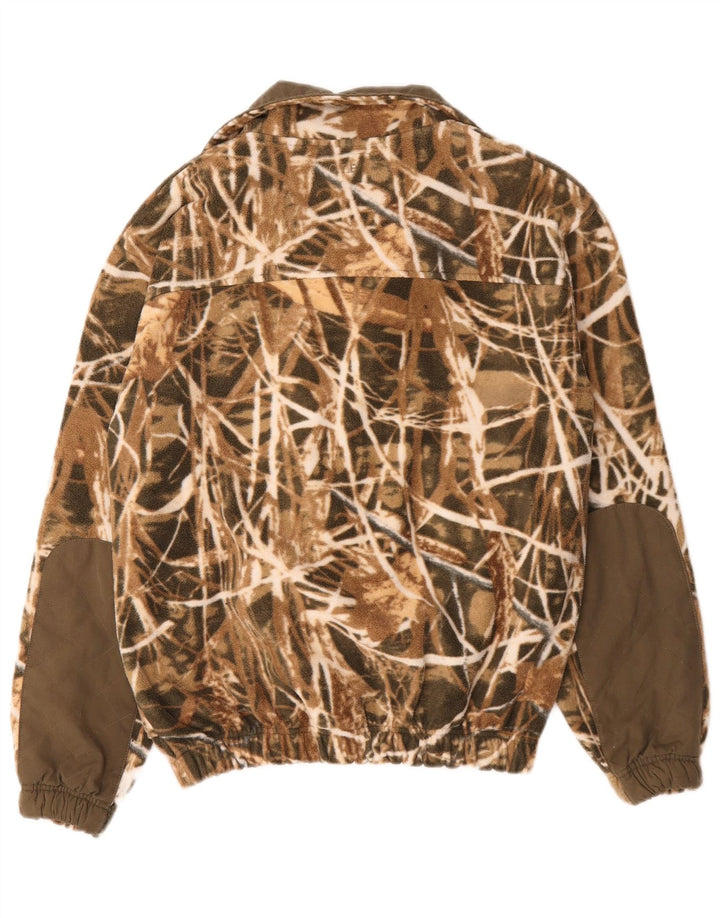 Jachetă vintage pentru bărbați din fleece UK 36 Mic Kaki Camouflage Poliester