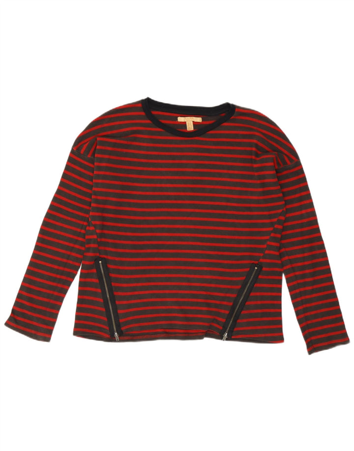 Top pentru femei Zara cu mânecă lungă UK 14 Medium Red Dunge