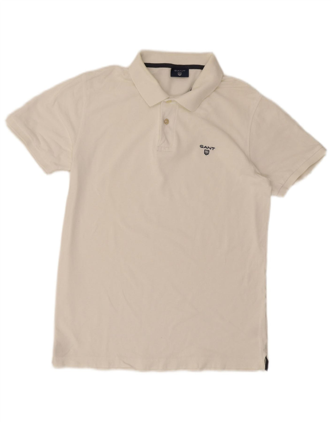 Tricou polo pentru bărbați Gant, bumbac alb mediu