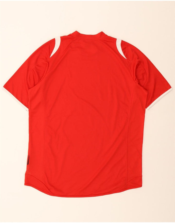 DIADORA Mens T-Shirt Top 2XL Red Polyester Vintage Diadora and Second-Hand Diadora from Messina Hembry 