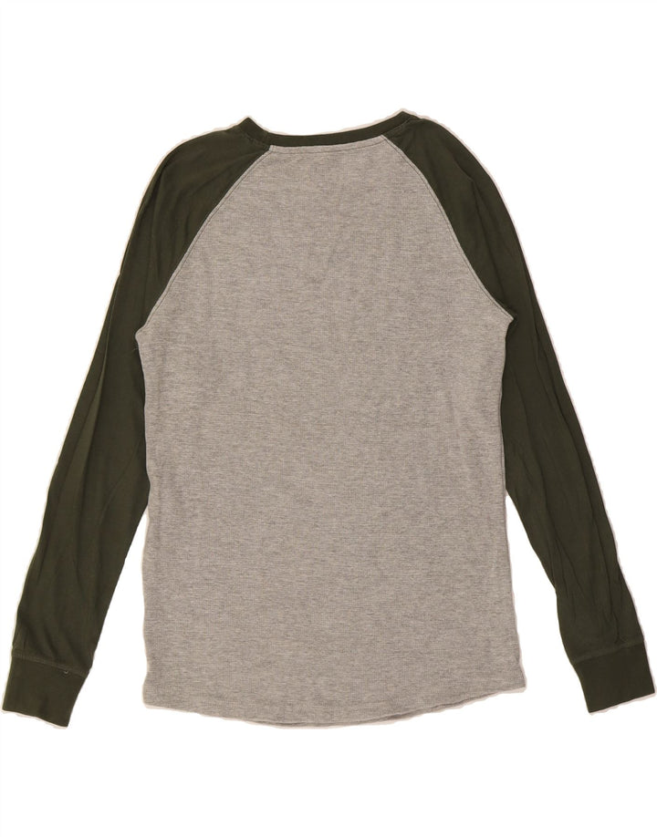 LEVI'S Boys Graphic Top Long Sleeve 12-13 Years Large Grey Colourblock Vintage Levi's and Second-Hand Levi's from Messina Hembry 