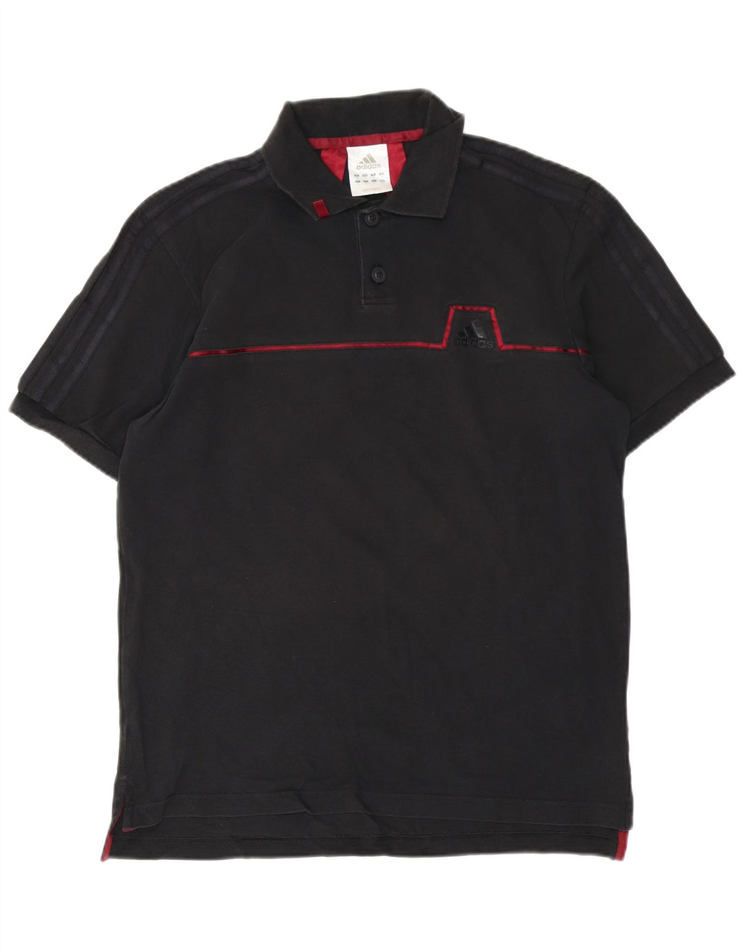 Tricou polo Adidas pentru bărbați, bumbac mediu negru