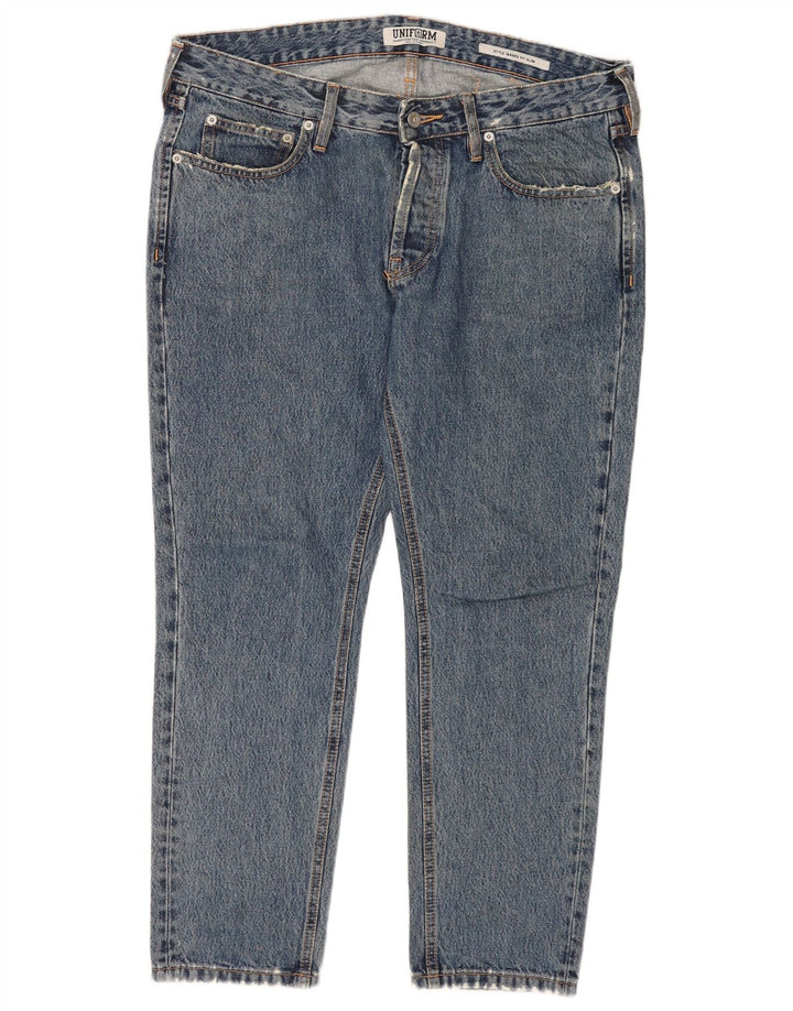 Uniforma Blugi Slim Femei L33 L27 Bumbac Albastru