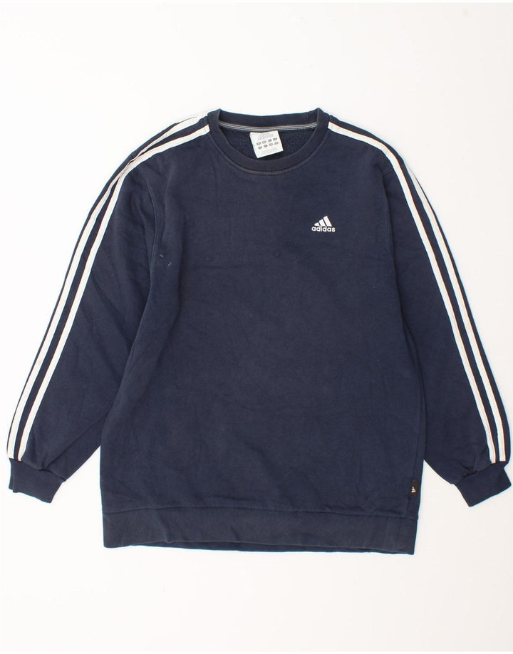 Hanorac pentru bărbați Adidas Jumper mic, bleumarin, bumbac