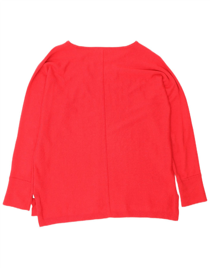 White Stuff Pulover de damă cu gât de barcă din bumbac roșu mediu UK 12