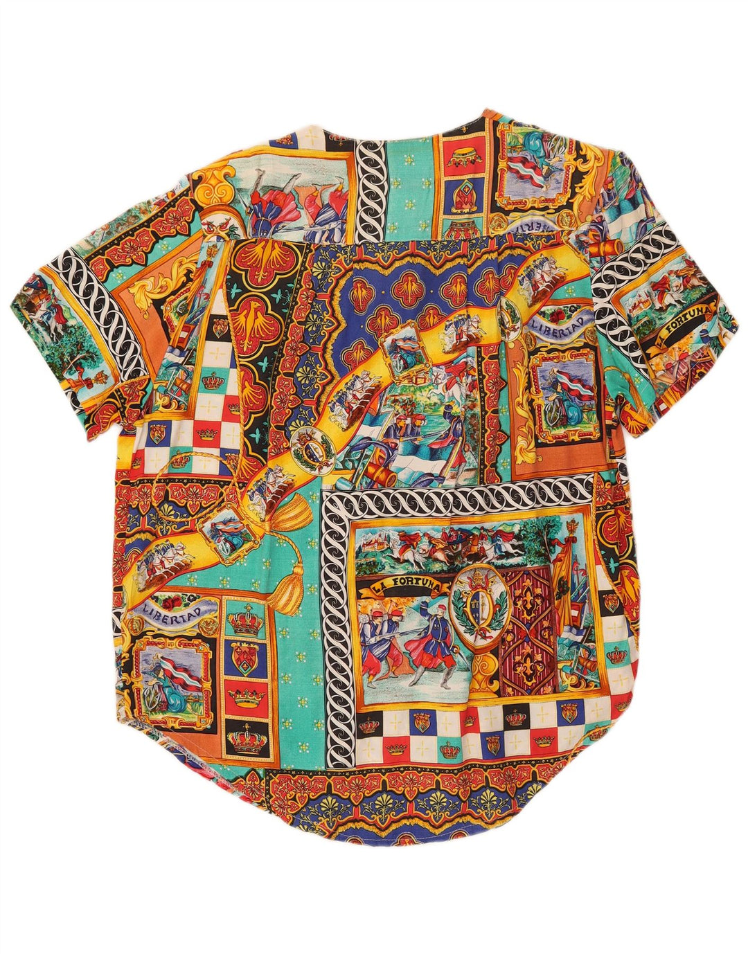 Bluză cămașă cu model abstract pentru femei Mas UK 20 2XL Multicolor