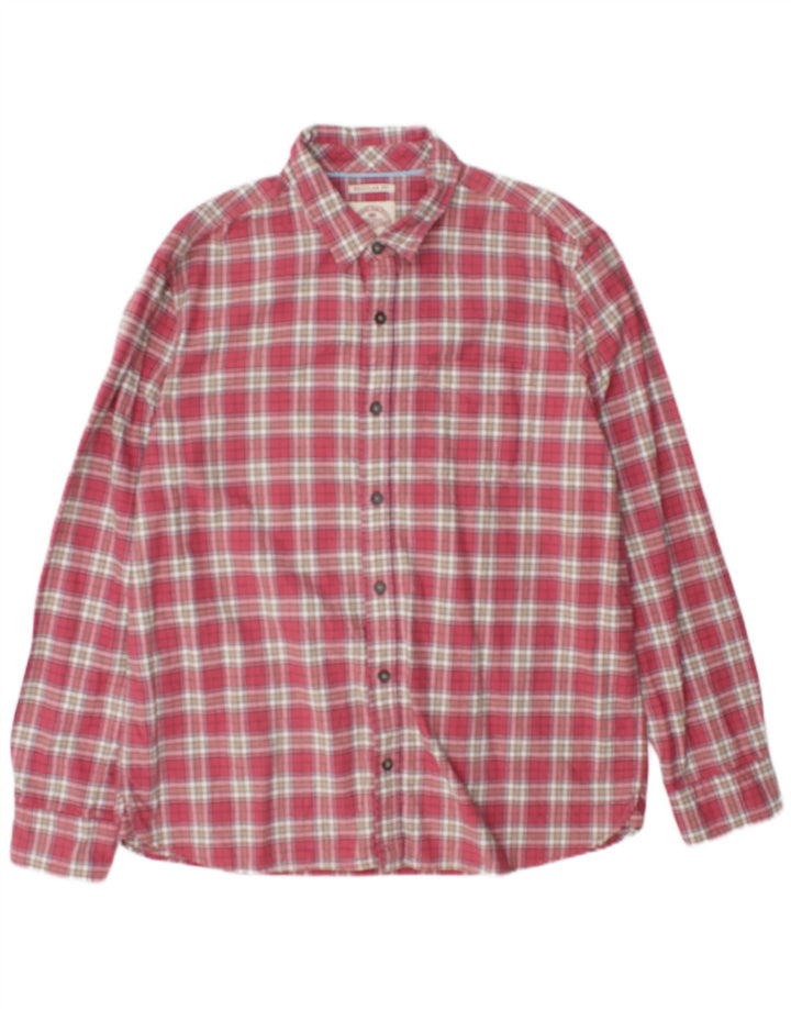 Cămașă pentru bărbați Fat Face Regular Fit XL, bumbac cu carouri roșii