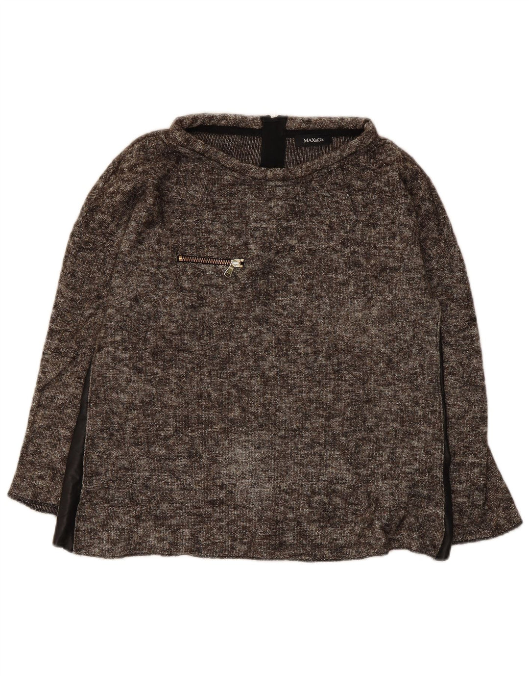 Max & Co. Top pentru femei cu mânecă lungă UK 12 Medium Brown Flecked