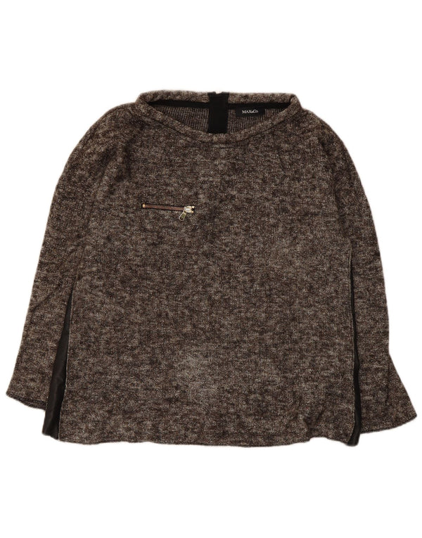 Max & Co. Top pentru femei cu mânecă lungă UK 12 Medium Brown Flecked