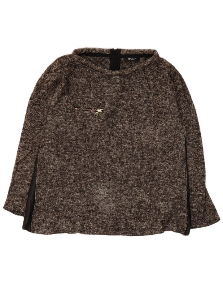 Max & Co. Top pentru femei cu mânecă lungă UK 12 Medium Brown Flecked