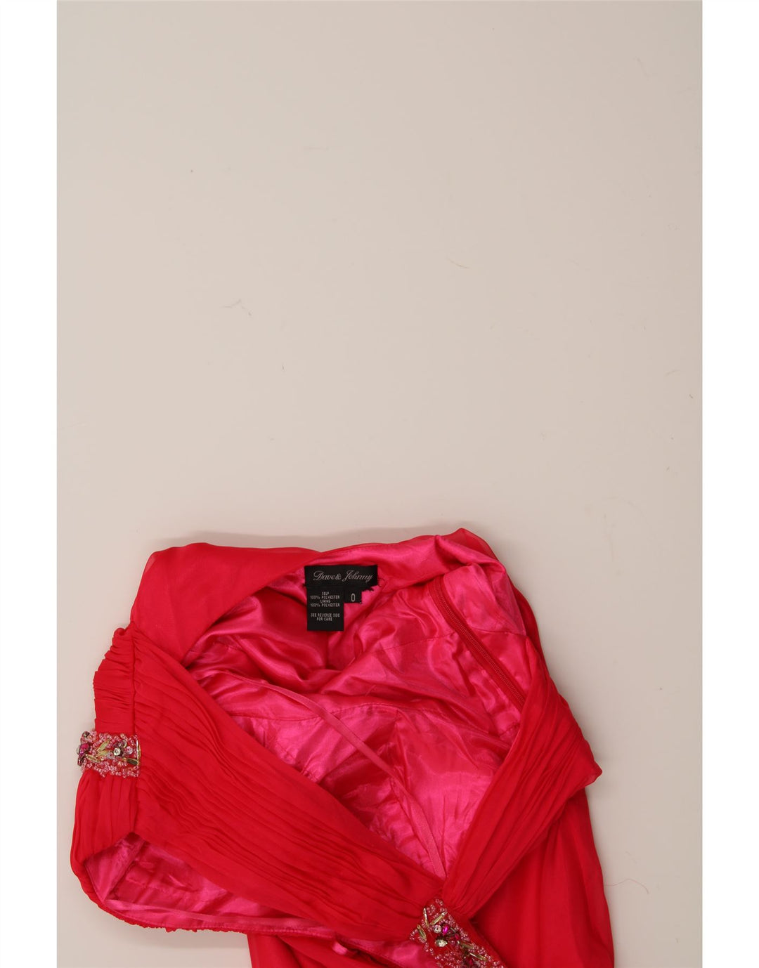 DAVE&JOHNY Womens One Shoulder Dress US 0 XS Pink Polyester Vintage Dave&Johny and Second-Hand Dave&Johny from Messina Hembry 